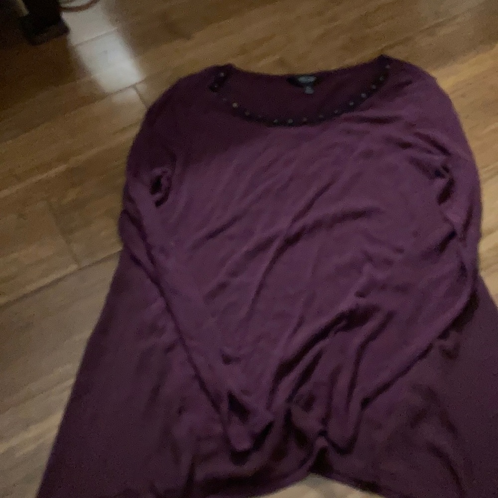 Euc purple sweater with neck design